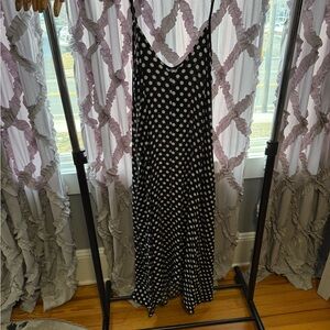Elegant Black and White Polka Dot Dress